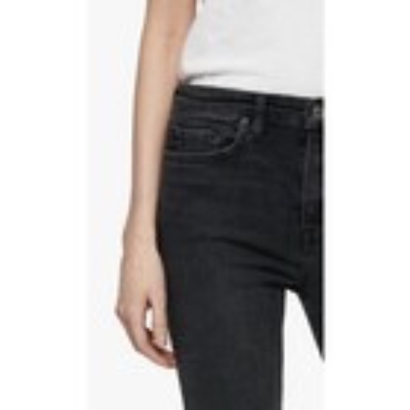 ALL SAINTS ROXANNE DISTRESSED JEANS BLACK SIZE 30 - Picture 3 of 9